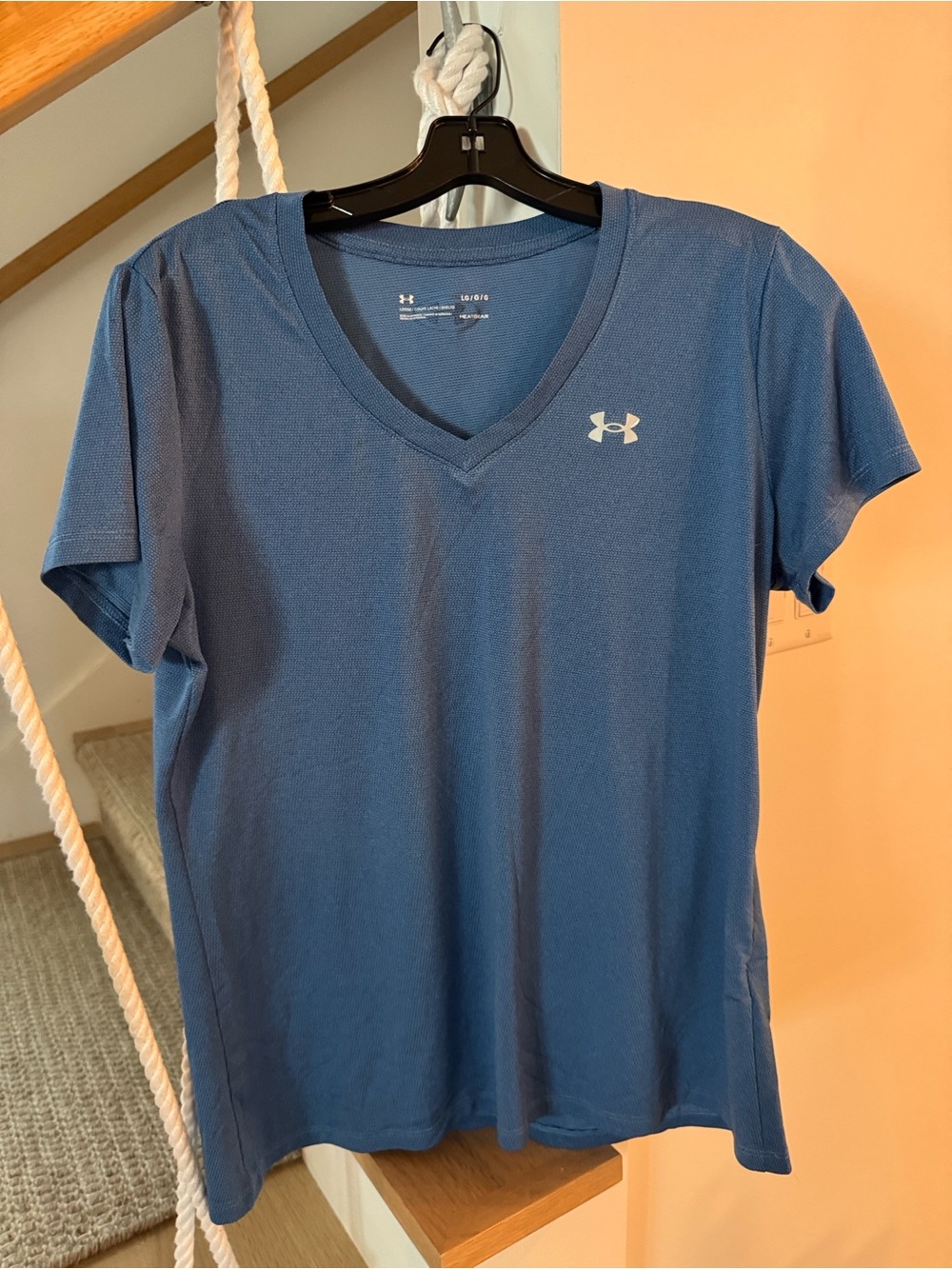 Under Armour Slate Blue V-Neck Performance Tee